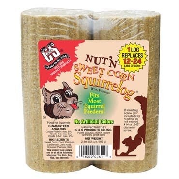 C&S Nut N Sweet Corn Squirrelog Pack Of 2 Logs — photo 1 of 2