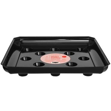 CWP 12" Square Black Carpet Saver Heavy Footed Saucer — photo 1 of 2