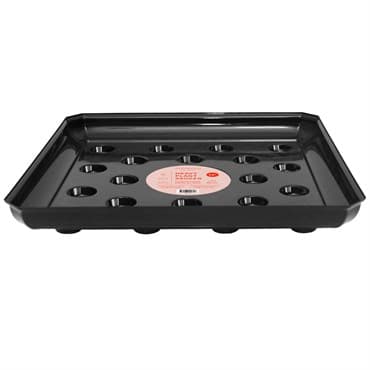 CWP 14" Square Black Carpet Saver Heavy Footed Saucer — photo 1 of 2