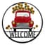 DDI 29in Red Truck Welcome Wheel — thumbnail 1 of 2