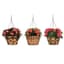Deer Park Blk Hanging Basket Variety Pk 2 Floral Daisy Ribbon Arch — thumbnail 1 of 2