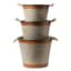 Deer Park 3pc Set Corrugated Tub Planters Round Flowers & Garden — thumbnail 1 of 2