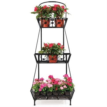 Deer Park 3 Basket Floor Planter Black — photo 1 of 2