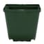DLN 04.50 SQUARE QUICK LOCK POT WITH WAVE LOCK TAG SLOT GREEN, 660 PER CASE, 40 CASES PER PALLET, 4.25in OD x 3.835in H, 1.6 Pint, .752 Liter — thumbnail 1 of 2