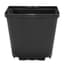 DLN 04.50 SQUARE QUICK LOCK POT WITH WAVE LOCK TAG SLOT BLACK, 660 PER CASE, 40 CASES PER PALLET, 4.25in OD x 3.835in H, 1.6 Pint, .752 Liter — thumbnail 1 of 2