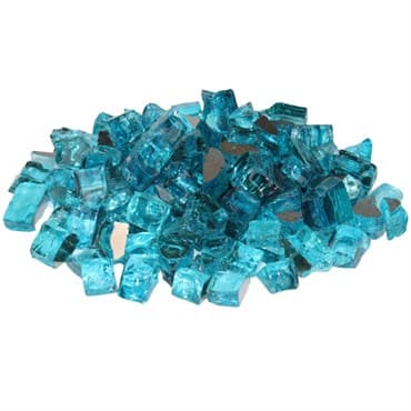Exotic Pebbles 12# Ref Fire Glass Teal 1/2" Size — photo 1 of 2