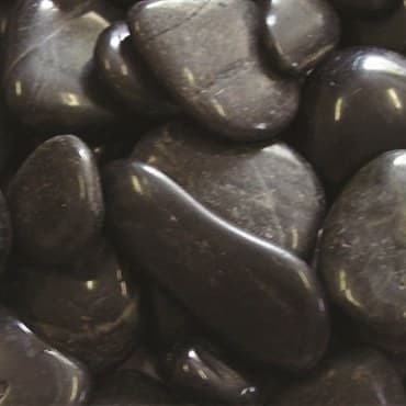 Exotic Pebbles 50# Polished Black Gravel 3/8" — photo 1 of 2