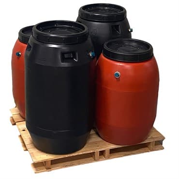 Epoch 50-55gal 4pc Rain Barrel Mixed Pallet Terracotta & Black — photo 1 of 2