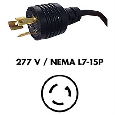 Fluence AC Cord, 6' ( 1829mm ), NEMA L7-15P Plug to M19 Threaded Connector 10/CS — photo 1 of 2