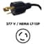 Fluence AC Cord, 6' ( 1829mm ), NEMA L7-15P Plug to M19 Threaded Connector 10/CS — thumbnail 1 of 2