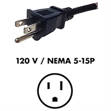 Fluence AC Cord, 15' ( 4572mm ), NEMA 5-15P Plug to M19 Push Lock Connector, Max 125V AC 5/CS — photo 1 of 2