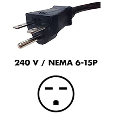 Fluence AC Cord, 6' ( 1829mm ), NEMA 6-15P Plug to M19 Push Lock Connector, Max 250V AC 10/CS — photo 1 of 2