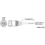 Fluence PSU1/PSE2 DC Dimming Signal Cable, 10" ( 254mm ), Pigtail to M16 Push Lock Connector 10/CS — thumbnail 1 of 2