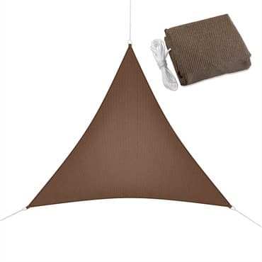 Coolaroo 12' Ready to Hang Triangle Shade Sail Cocoa — photo 1 of 2
