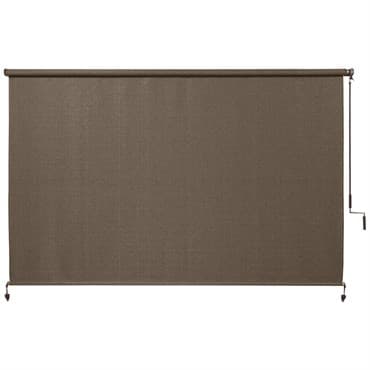 HeatShield 6' x 7' Outdoor Roller Shade 95% UV Block Wand Operated Chocolate — photo 1 of 2