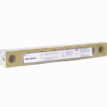 Grodan Gro-Block Improved GR4 - Small 3" (3x3x2.6) w/Hole - Shrinkwrap/Strip - Carton (384/Carton) — photo 1 of 2