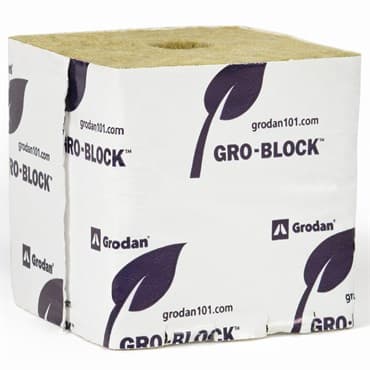 Grodan Gro-Block Improved GR10 - Large 4" (4x4x4) w/Hole - Strip - Carton (144/ Carton) — photo 1 of 2