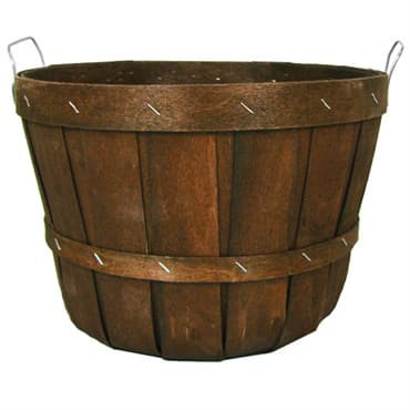 Grower Select Bushel Basket Tub Brown With Wire Handle 12/CS — photo 1 of 2