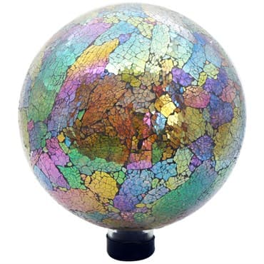 Gardener Select 10" Amber Colorful Tempered Glass Garden Globe — photo 1 of 2