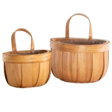 Gardener Select 2pc Wood Wall Basket Planters 24/CS — photo 1 of 2