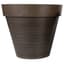Gardener Select 14" Carved Finish with White Lines Chocolate Planter — thumbnail 1 of 2