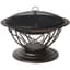 Gardener Select 30"x30"x21.65" Scroll Fire Pit Antique Bronze .6mm Steel wth Mesh Cover & Poker — thumbnail 1 of 2