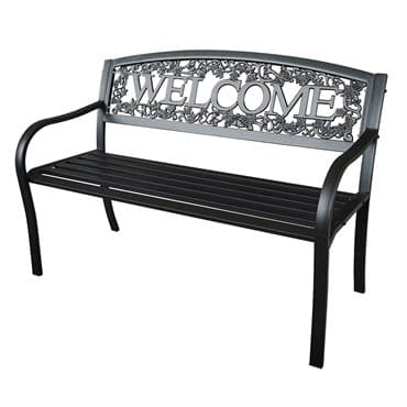 Gardener Select 4' Welcome Bench Black, Aluminum & Iron — photo 1 of 2