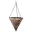 Gardener Select 14" Hanging Basket Cone Coffee Wicker 3 Strand Hanger 6/CS — thumbnail 1 of 2
