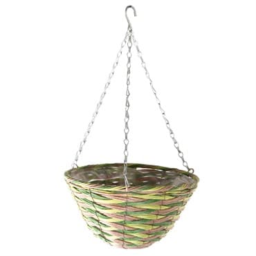 Gardener Select 12" Plastic Round Hanging Basket Tan/Light Green/Green 24/CS — photo 1 of 2