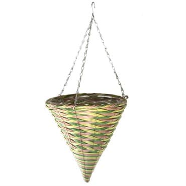 Gardener Select 12" Plastic Cone Hanging Basket Tan/Light Green/Green 20/CS — photo 1 of 2