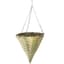 Gardener Select 12" Plastic Cone Hanging Basket Tan/Light Green/Green 20/CS — thumbnail 1 of 2