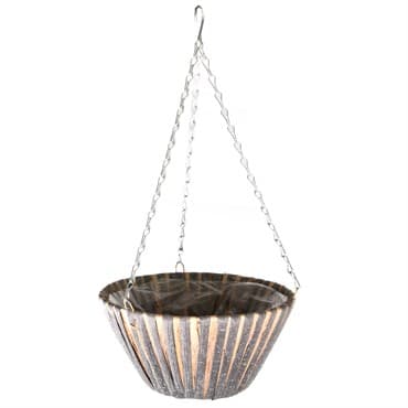 Gardener Select 12" Plastic & Straw Round Hanging Basket Grey/Tan 20/CS — photo 1 of 2