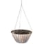 Gardener Select 12" Plastic & Straw Round Hanging Basket Grey/Tan 20/CS — thumbnail 1 of 2