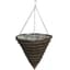 Gardener Select 14" Cone Hanging Basket Striped Resin Wicker 20/CS — thumbnail 1 of 2
