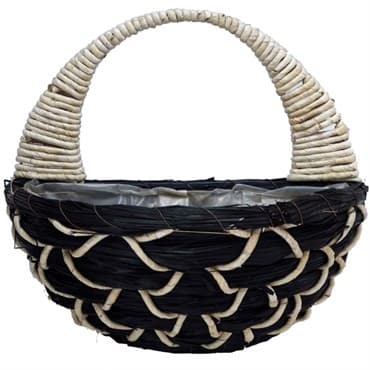 Gardener Select 14" Wall Basket Black With White Handle 20/CS — photo 1 of 2