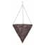 Gardener Select 14" Cone Hanging Basket Dark Brown Wicker 20/CS — thumbnail 1 of 2