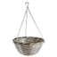 Gardener Select 14"' Round White/Black Plastic Hanging Basket with Stiff Hanger 24/CS — thumbnail 1 of 2
