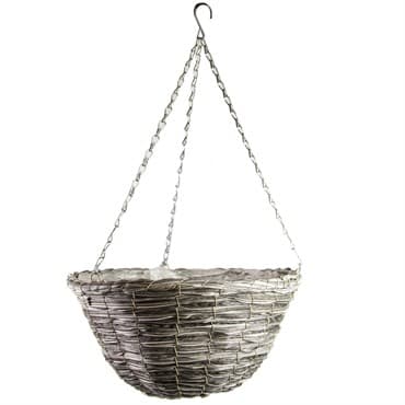 Gardener Select 14"' Round Grey/Black Plastic Hanging Basket with Chain Hanger 24/CS — photo 1 of 2