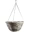 Gardener Select 14"' Round Grey/Black Plastic Hanging Basket with Chain Hanger 24/CS — thumbnail 1 of 2