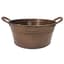 Gardener Select 9" Round Short Tin Bucket Antique Copper 9"wx10"h 12/CS — thumbnail 1 of 2