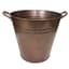Gardener Select 11" Round Tall Tin Bucket Antique Copper 11"wx10"h 12/CS — thumbnail 1 of 2