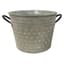 Gardener Select 11.8" White Metal Planter with Dot Design & Handles — thumbnail 1 of 2