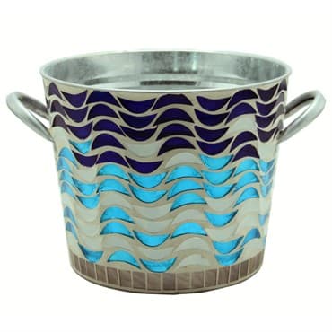 Gardener Select 12" Metal Planter with Mosaic Finish — photo 1 of 2