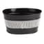 Gardener Select 8" Zinc Oval Planter Black with White Band 7.5"x5.5"x3.9" — thumbnail 1 of 2