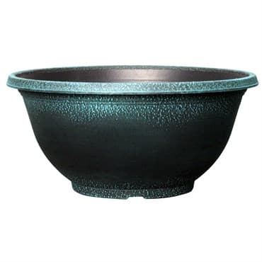 Grower Select 17.00 Sugar Sand Bowl Brushed Teal 3.3gal 50/CS - 16.9in OD X 6.3in H X 8.5in BD — photo 1 of 2