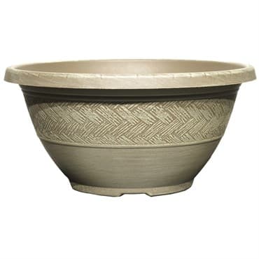 Grower Select 12.00 Rattan Bowl ACP Aged Cappuccino 50/CS — photo 1 of 2