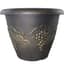 Grower Select 18.00 Grapevine Pot Black With Gold Each 410/PL, 18.11in OD x 18.11in H x 13.78in Base, 10.3Gal — thumbnail 1 of 2
