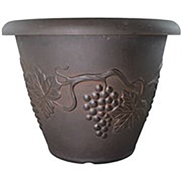 Grower Select 18.00 Grapevine Pot Black With Bronze Wash Each 410/PL, 18.11in OD x 18.11in H x 13.78in Base, 10.3Gal — photo 1 of 2