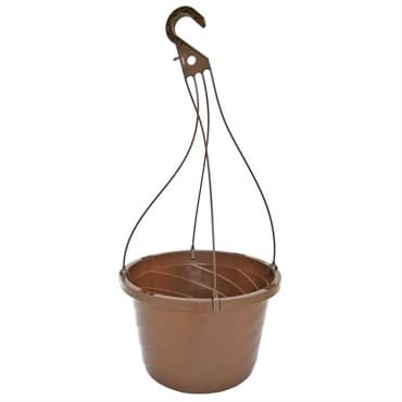 Grower Select 12.00 Twist Hanging Basket 2.32gal With 4-Strand Plastic Hanger Brown 50/CS — photo 1 of 2