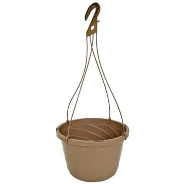 Grower Select 12.00 Twist Hanging Basket 2.32gal With 4-Strand Plastic Hanger Mocha 50/CS — photo 1 of 2
